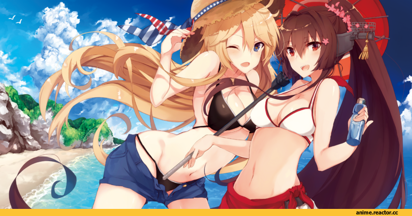 kinona, Yamato (Kantai Collection), Kantai Collection, Iowa (Kantai Collection), Anime Ero Swim, Anime Ero, Anime