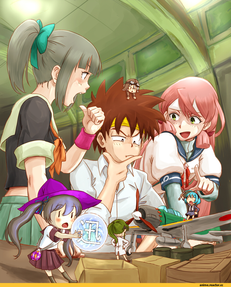anbj, Yuubari, Kantai Collection, Akashi (Kantai Collection), Fairy (Kantai Collection), crossover, yokoshima tadao, ghost sweeper mikami, Anime