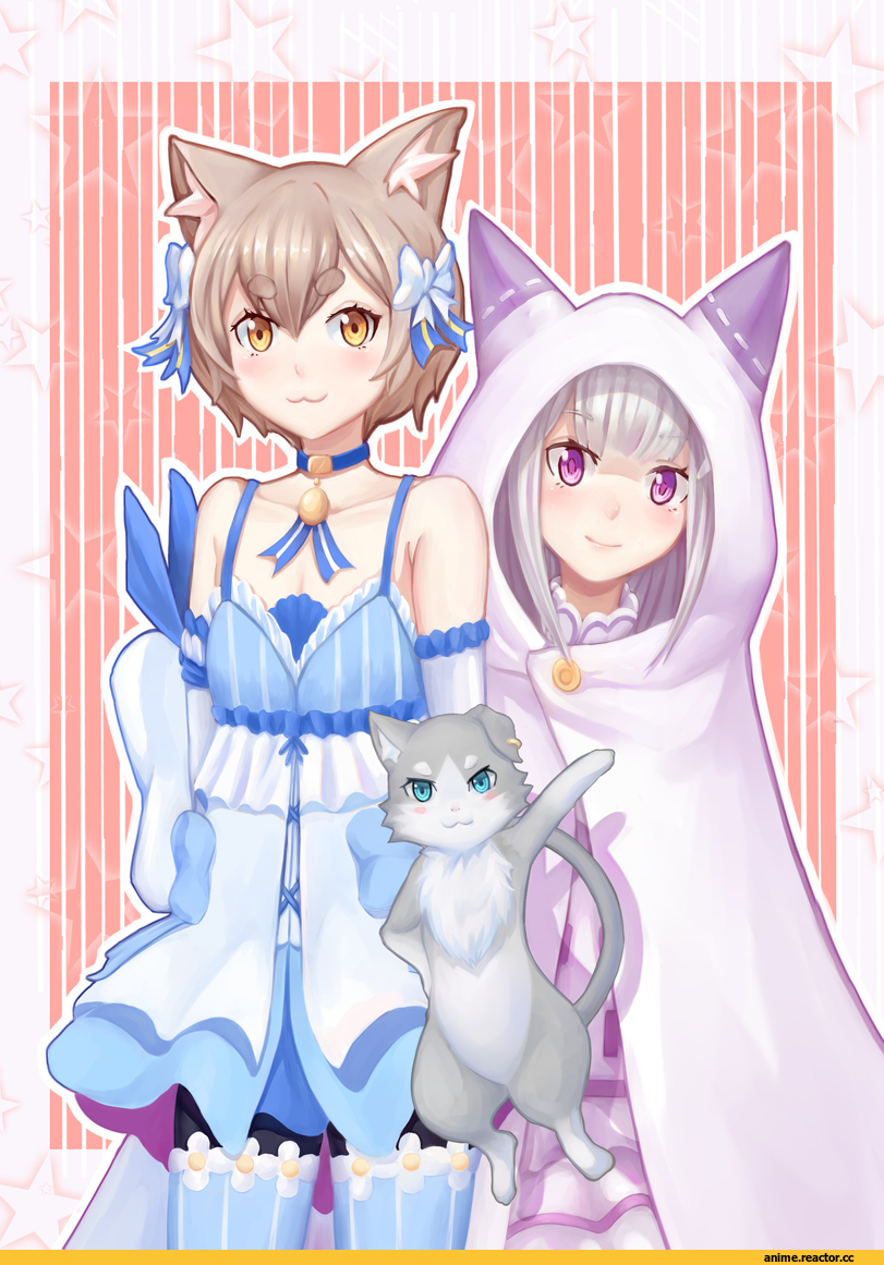 Re Zero Kara Hajimeru Isekai Seikatsu, Emilia (re zero), Pack (re zero), Felix Argyle, airysher, Animal Ears, Animal Ears Kun, Anime