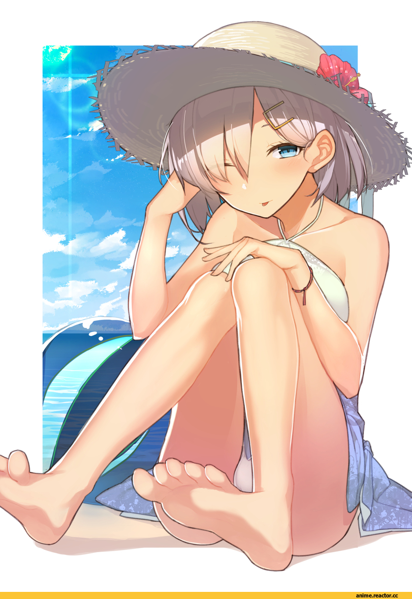 hitoshi (pixiv3340857), Hamakaze (Kantai Collection), Kantai Collection, Anime Ero, Anime Feet, Anime Ero Swim, Anime