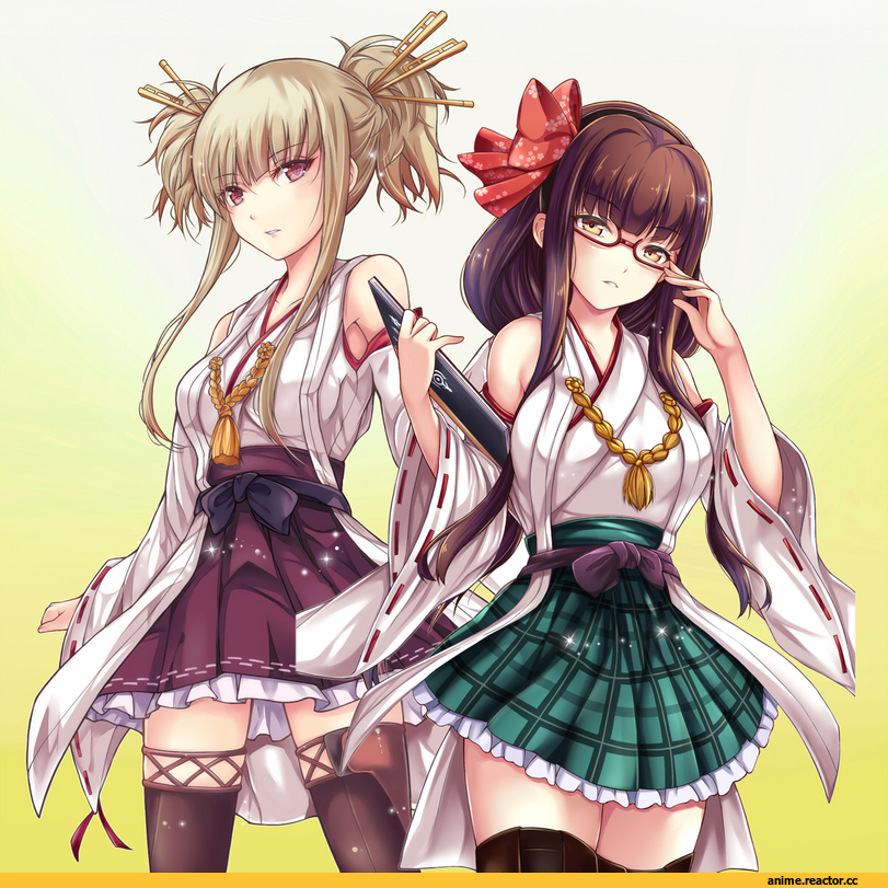 Aoki Hagane no Arpeggio, Kantai Collection, Kongou (Aoki Hagane no Arpeggio), Kongou (Kantai Collection), taka-kun, Megane, Hiei, Anime