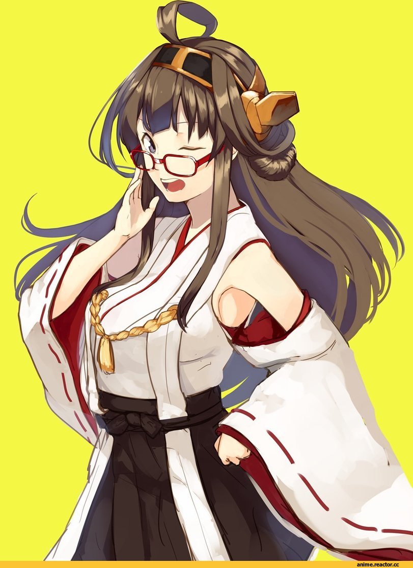 Kongou (Kantai Collection), Kantai Collection, Megane, houmatu awa, Anime