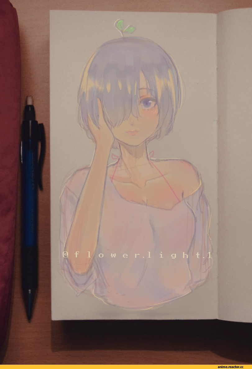 Re Zero Kara Hajimeru Isekai Seikatsu, Rem (re zero), FlowerLight1, Anime Paint, Anime Art, Anime