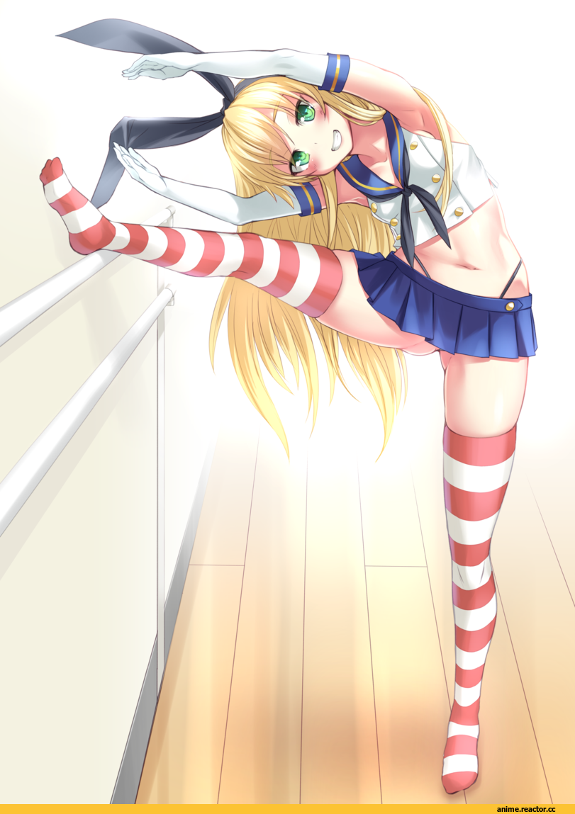 shimakaze (kantai collection), Kantai Collection, Bosshi, highres, Anime