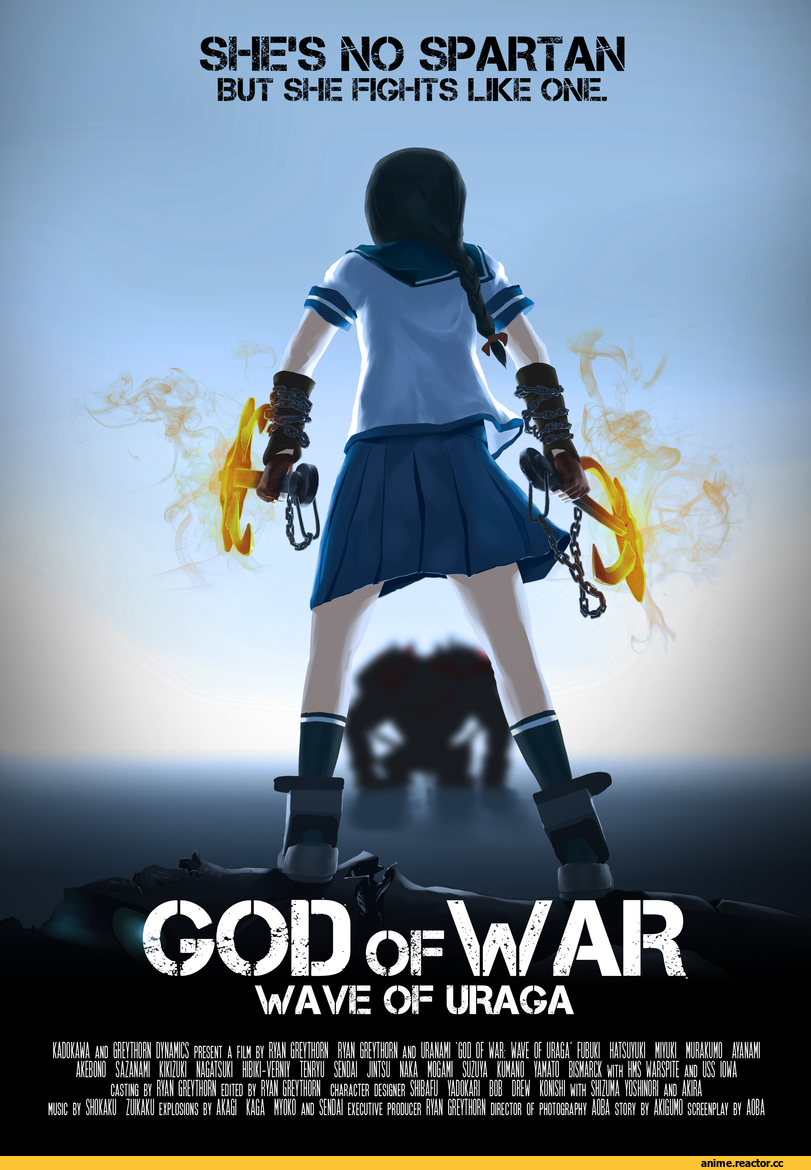 Kantai Collection, uranami (kantai collection), greythorn032, crossover, God of War, Игры, Anime