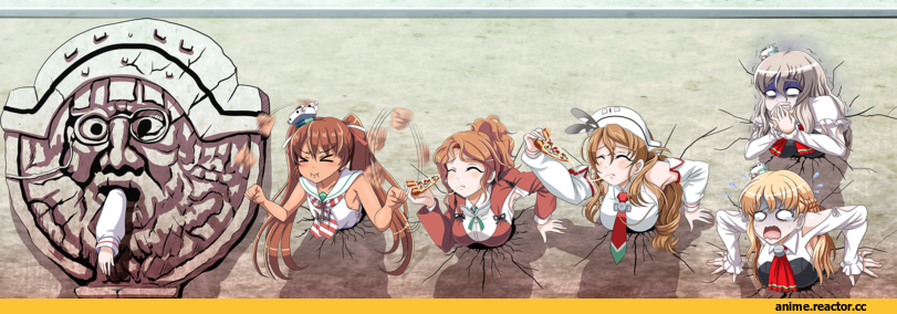 Anime Art, tk8d32, Kantai Collection, Roma (Kantai Collection), Libeccio (Kantai Collection), Aquila (Kantai Collection), Littorio (Kantai Collection), Pola (Kantai Collection), Zara (Kantai Collection), kabe ni hamatte ugokenai!, Anime