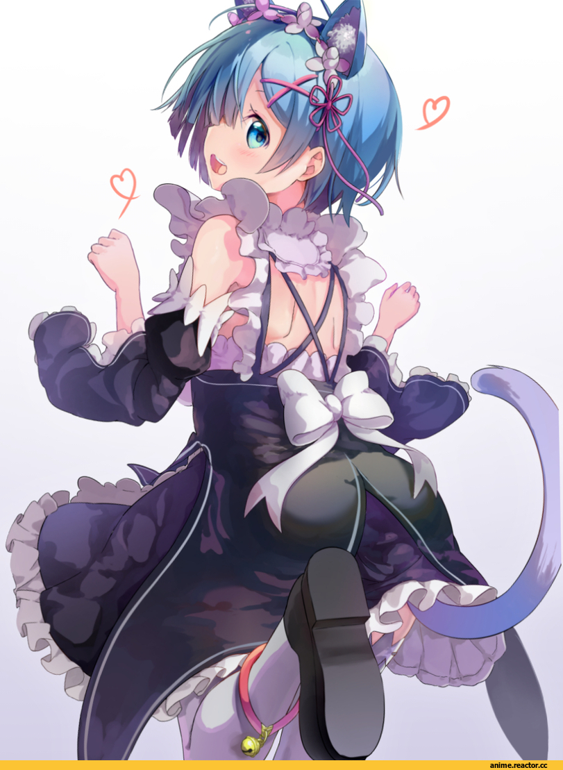 Rem (re zero), Re Zero Kara Hajimeru Isekai Seikatsu, nekomimi, Animal Ears, Maid, pachi (sugiyama0306), Anime