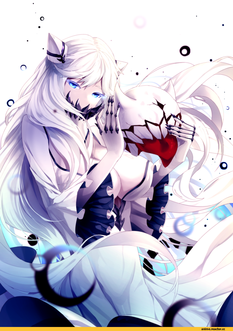 Kantai Collection, enemy aircraft (kantai collection), Midway Hime, limeblock, Anime Art, Large Breasts (Anime), Anime