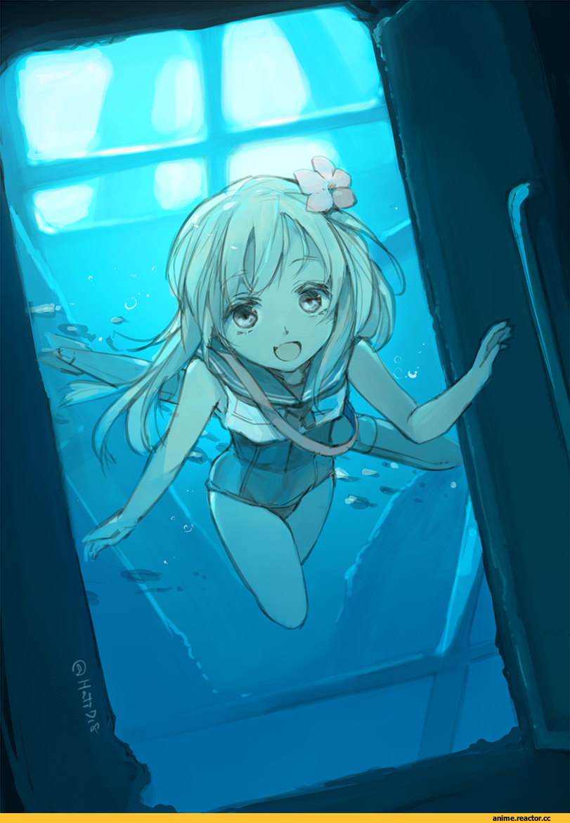 hachimitsu (hati718), Ro-500 (Kantai Collection), Kantai Collection, Anime