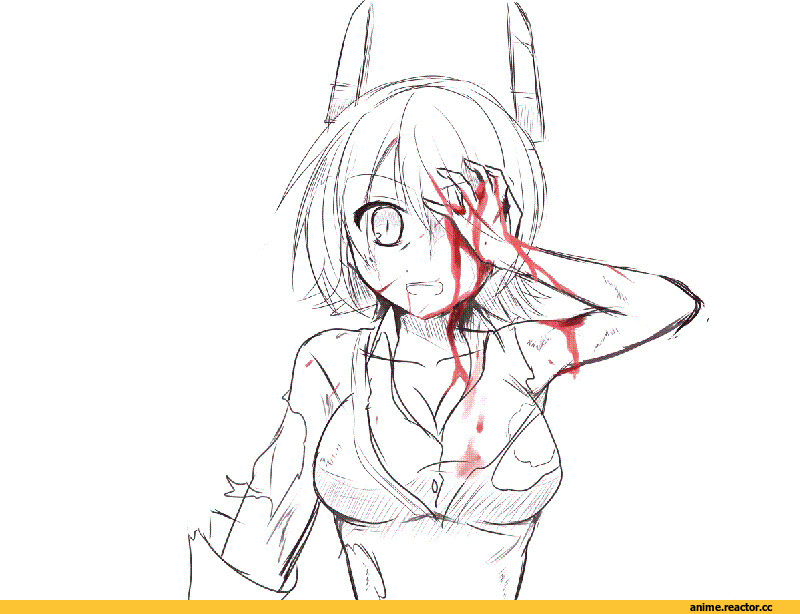 setia pradipta, Monochrome (Anime), Tenryuu, Kantai Collection, anime gif, Anime