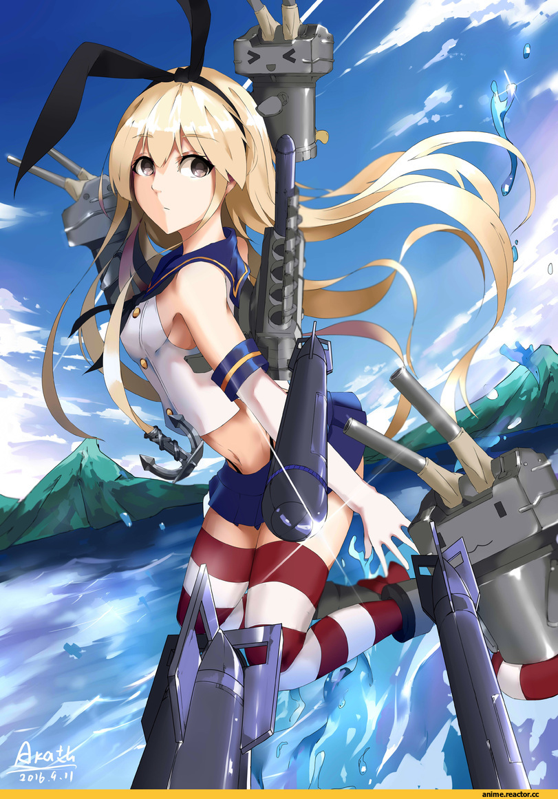 Kantai Collection, Shimakaze, akasan, rensouhou-chan, Anime