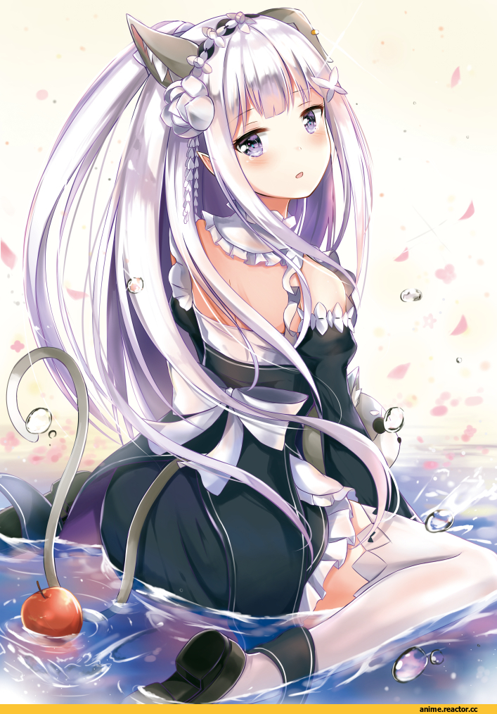 Emilia (re zero), Re Zero Kara Hajimeru Isekai Seikatsu, Konkashi, nekomimi, Animal Ears, Anime