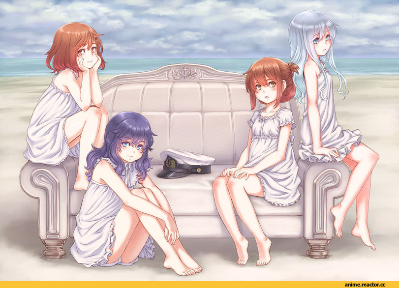 Kantai Collection, Akatsuki, Inazuma (Kantai Collection), Ikazuchi, Hibiki (Kantai Collection), kosai takayuki, Anime