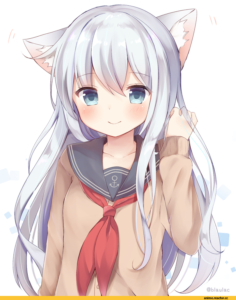 Hibiki (Kantai Collection), Kantai Collection, Anime Ears, masayo (gin no ame), neko, Anime Няши, Anime