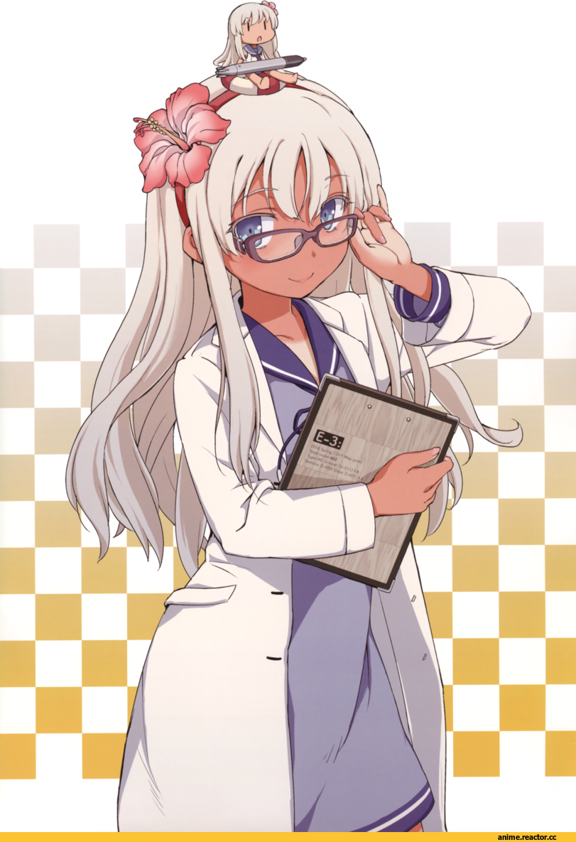 Ro-500 (Kantai Collection), Kantai Collection, aka ringo, Megane, Anime