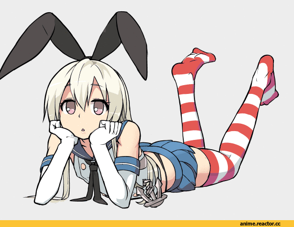 shimakaze (kantai collection), Kantai Collection, anime gif, yuugiri, Anime
