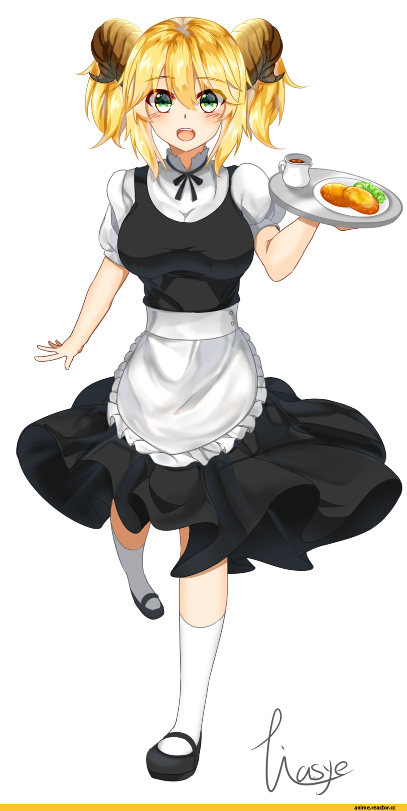 aletta, isekai shokudou, Tiasye, Anime Art, Maid, Demon Girl (Anime), Monster Girl (Anime), Anime