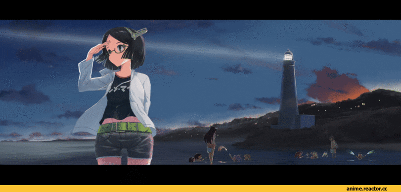Kirishima (Kantai Collection), Haruna (Kantai Collection), anime gif, U-511 (Kantai Collection), I-19, I-168, I-401, i-58 (kantai collection), I-8, Hayasui (Kantai Collection), Anime, Kantai Collection, kaku choushi, i-26, Maru-yu