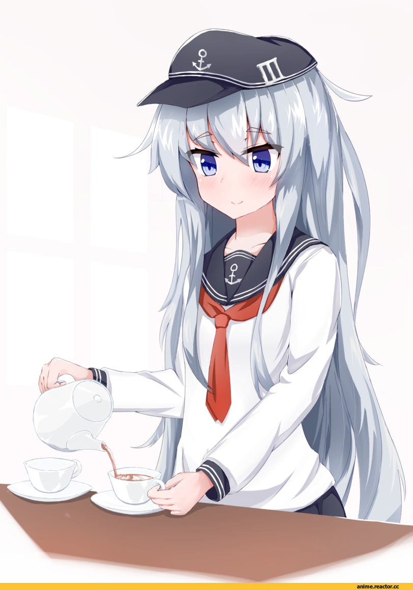 Hibiki (Kantai Collection), Kantai Collection, Anime Art, drinking (artist), Anime