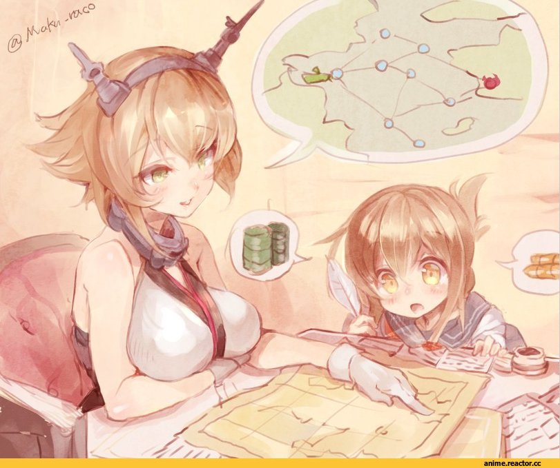 Inazuma (Kantai Collection), Kantai Collection, Mutsu (Kantai Collection), cis (carcharias), Anime