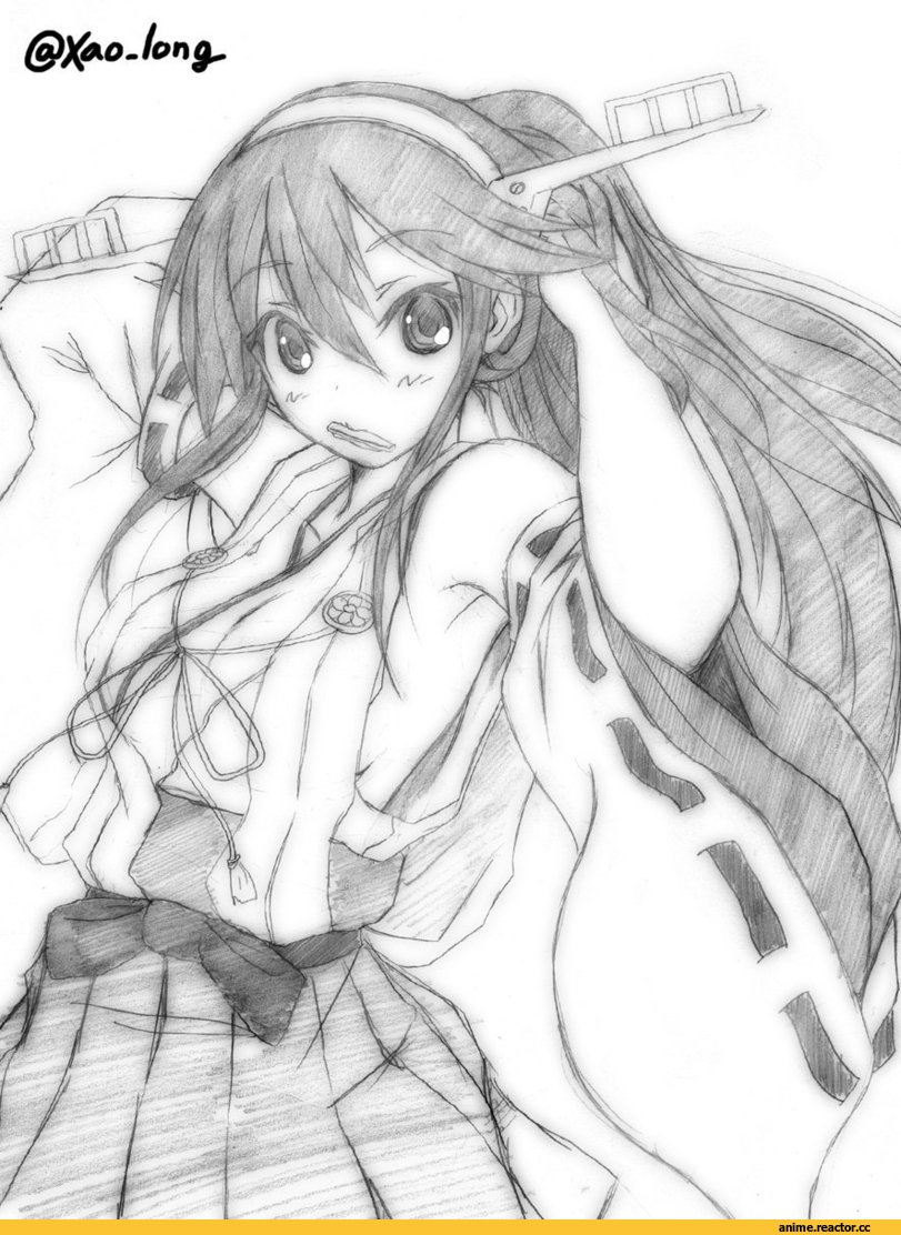 chicken99, Monochrome (Anime), Haruna (Kantai Collection), Kantai Collection, Anime