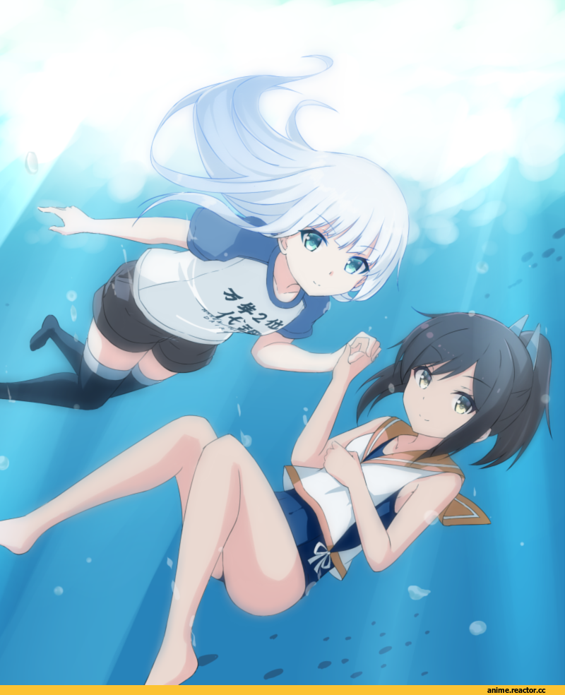 I-401, Kantai Collection, Iona, Aoki Hagane no Arpeggio, azuhira, crossover, Anime