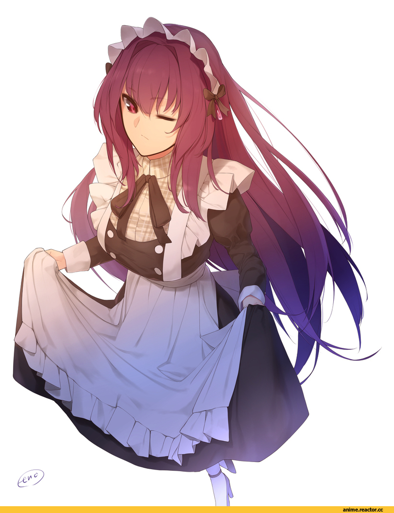 Enosan, Anime Art, artist, Fate/Grand Order, Fate (series), Scathach (Fate/grand order), Maid, Anime