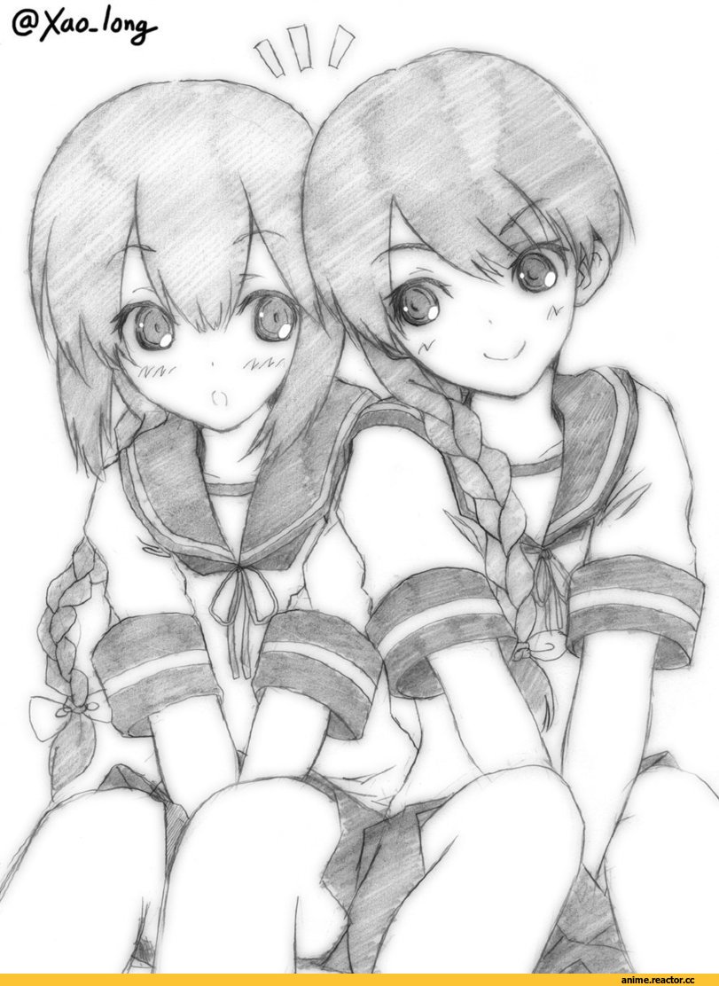 uranami (kantai collection), Fubuki (Kantai Collection), Kantai Collection, Monochrome (Anime), chicken99, Anime