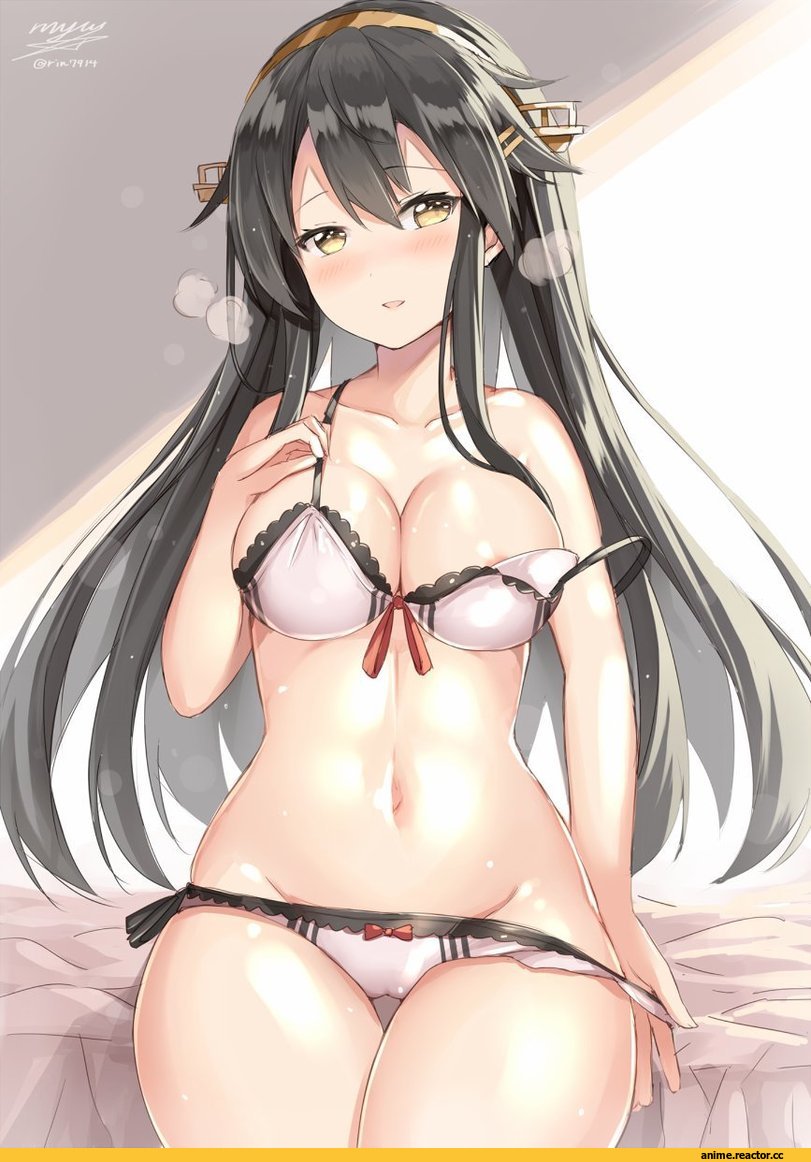 Nikkunemu, Anime Art, Haruna (Kantai Collection), Kantai Collection, Anime Ero Pantsu, Anime Ero, Anime