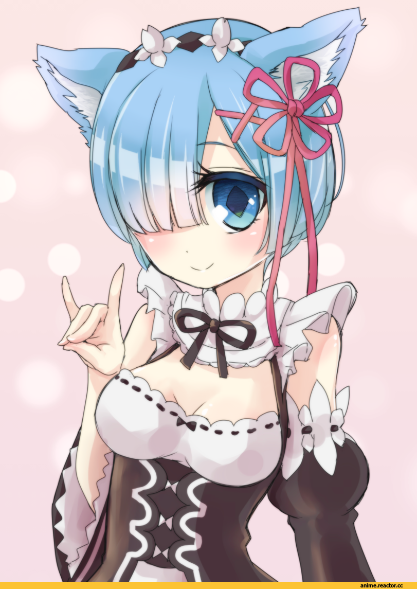 Re Zero Kara Hajimeru Isekai Seikatsu, Rem (re zero), Animal Ears, nekomimi, Anime