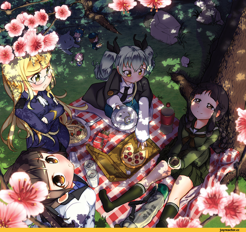 Kitakami (Kantai Collection), Perrine H. Clostermann, Strike Witches, фэндомы, Fairy (Kantai Collection), Anchovy, Girls und Panzer, Georgette Lemare, carillus, crossover, Anime, Kantai Collection, Strike Witches Character