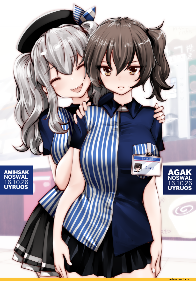 kaga, Kantai Collection, Kashima (Kantai Collection), Lawson, Souryu, Anime Art, Anime