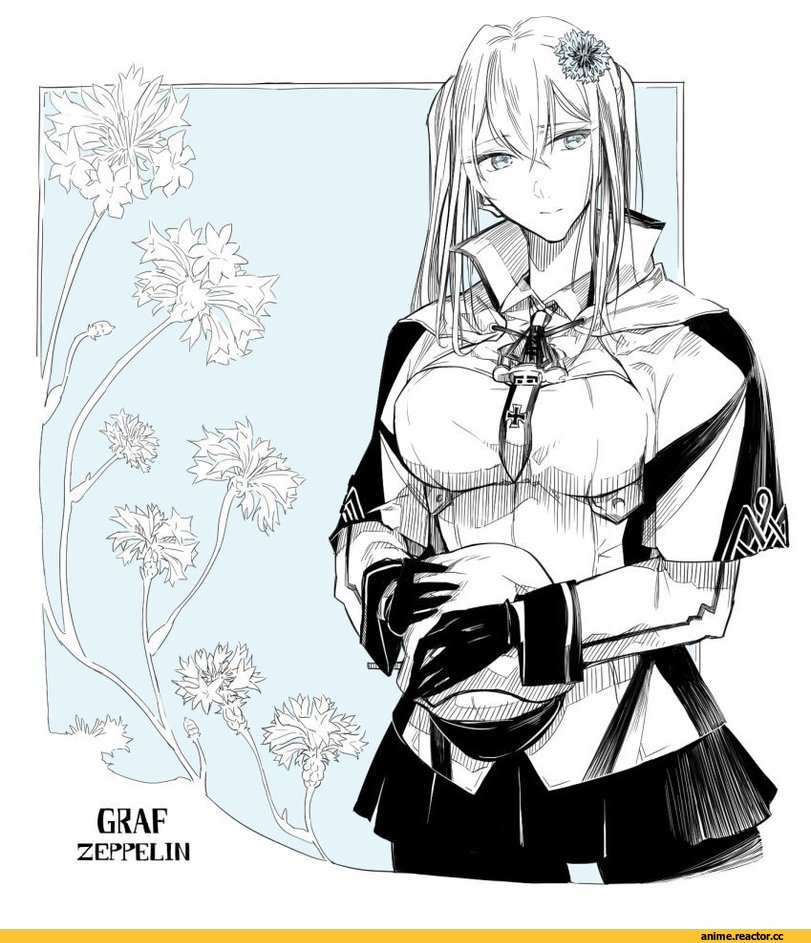 asakawa (outeq), Graf Zeppelin, Kantai Collection, Monochrome (Anime), Anime