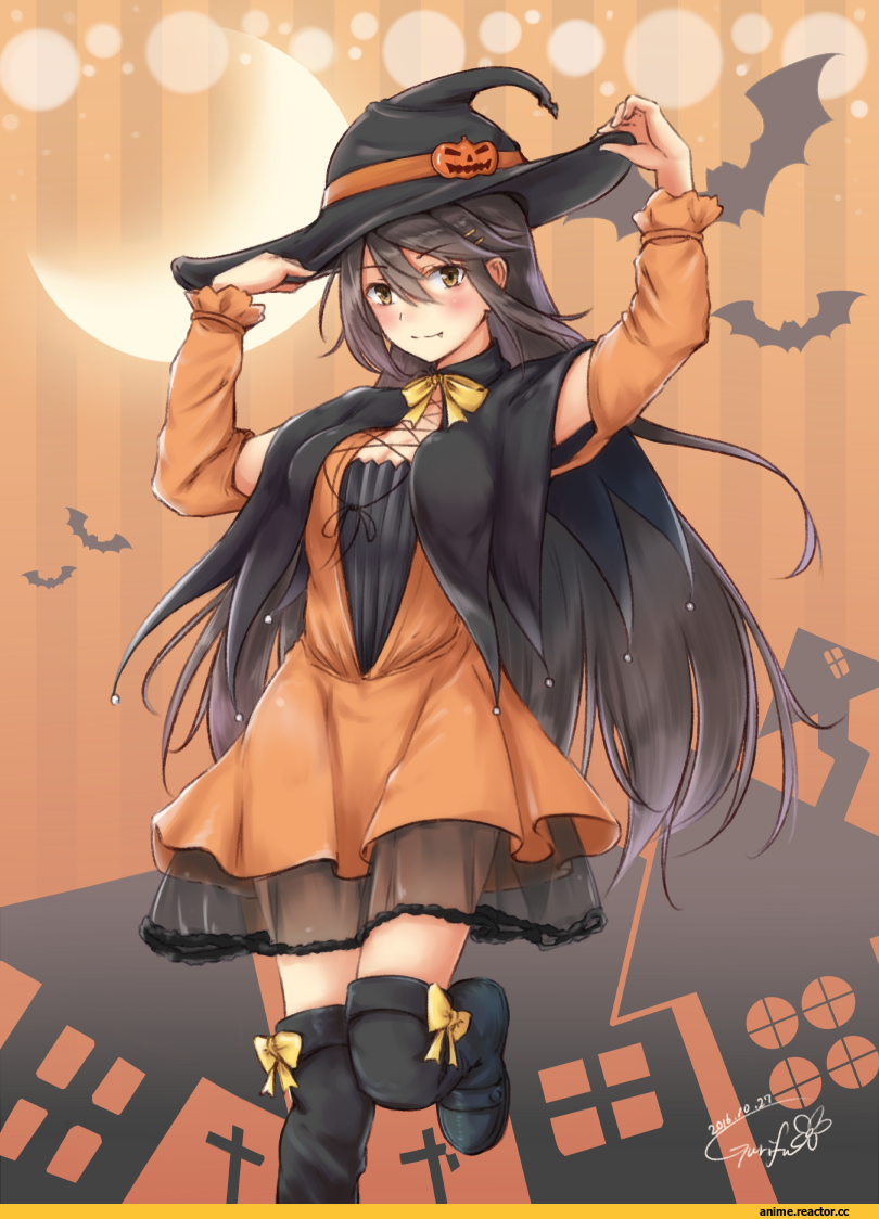 Haruna (Kantai Collection), Kantai Collection, gurifu, Anime Halloween, Anime