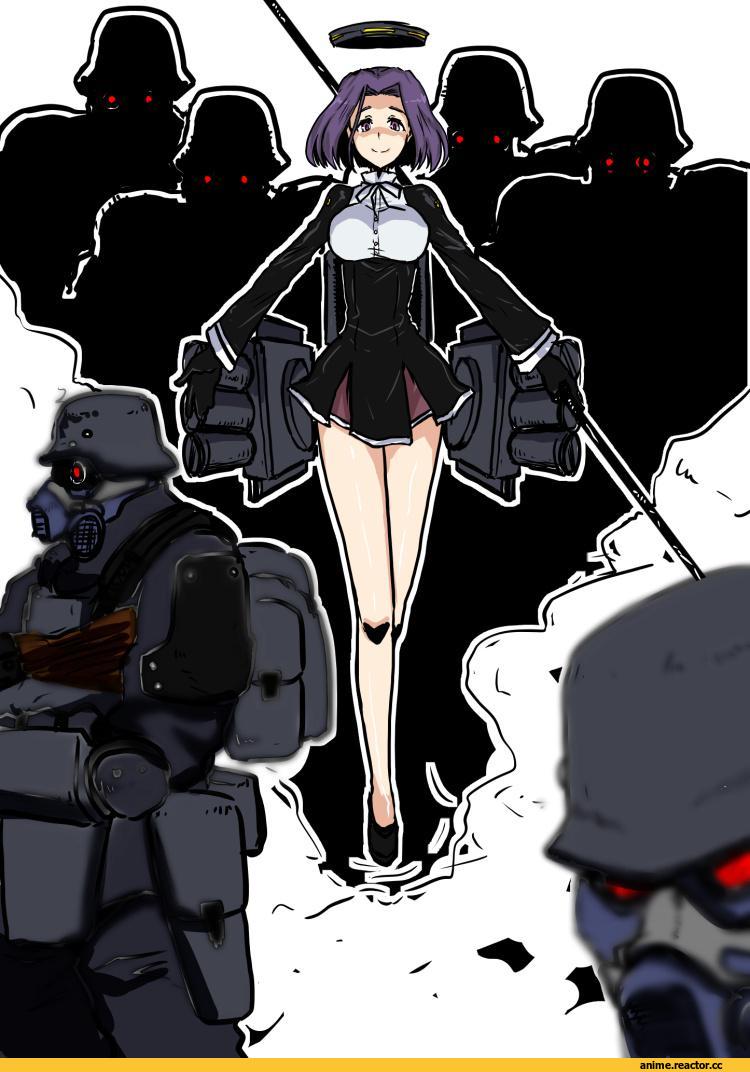 Jin Roh, tatsuta (kantai collection), Kantai Collection, wolf (raidou-j), crossover, Jin-Roh, Anime OldSchool, Anime