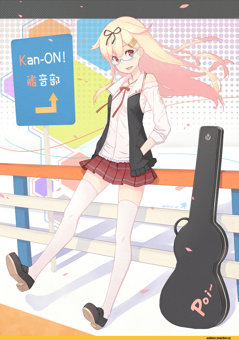 Kantai Collection, Yuudachi, adam700403, Megane, Anime