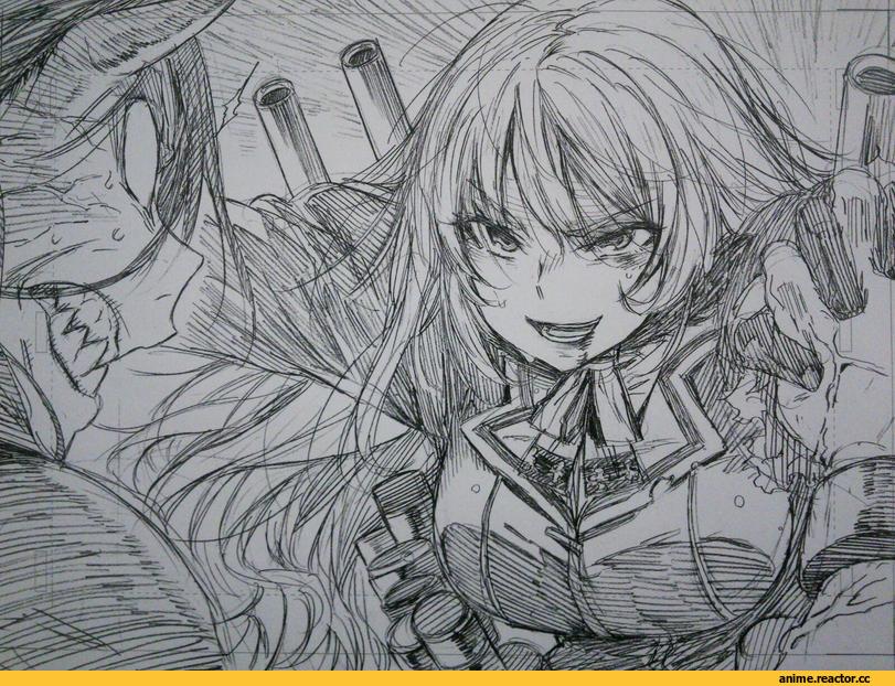 kojima takeshi, Choukai (Kantai Collection), Kantai Collection, Takao (Kantai Collection), Monochrome (Anime), Atago (Kantai Collection), Maya (Kantai Collection), Anime