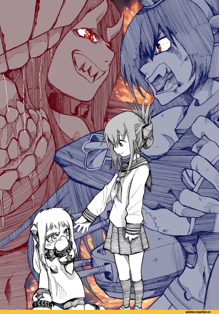 Kantai Collection, Inazuma (Kantai Collection), Northern Ocean Hime, Nagato (Kantai Collection), Battleship-symbiotic Hime, hyakusei, Anime