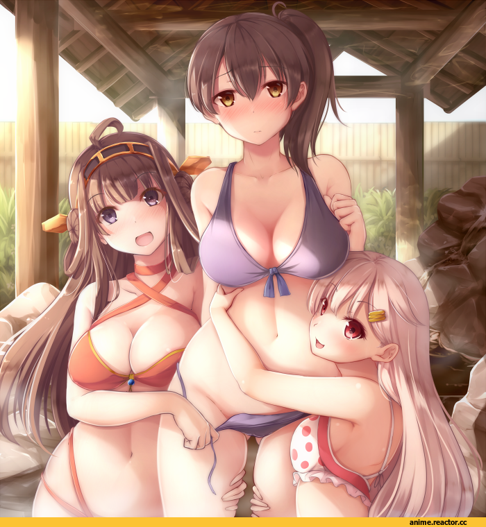 Nicoby, kaga, Kantai Collection, Kongou (Kantai Collection), Yuudachi, Anime Ero Swim, Anime Ero, Anime