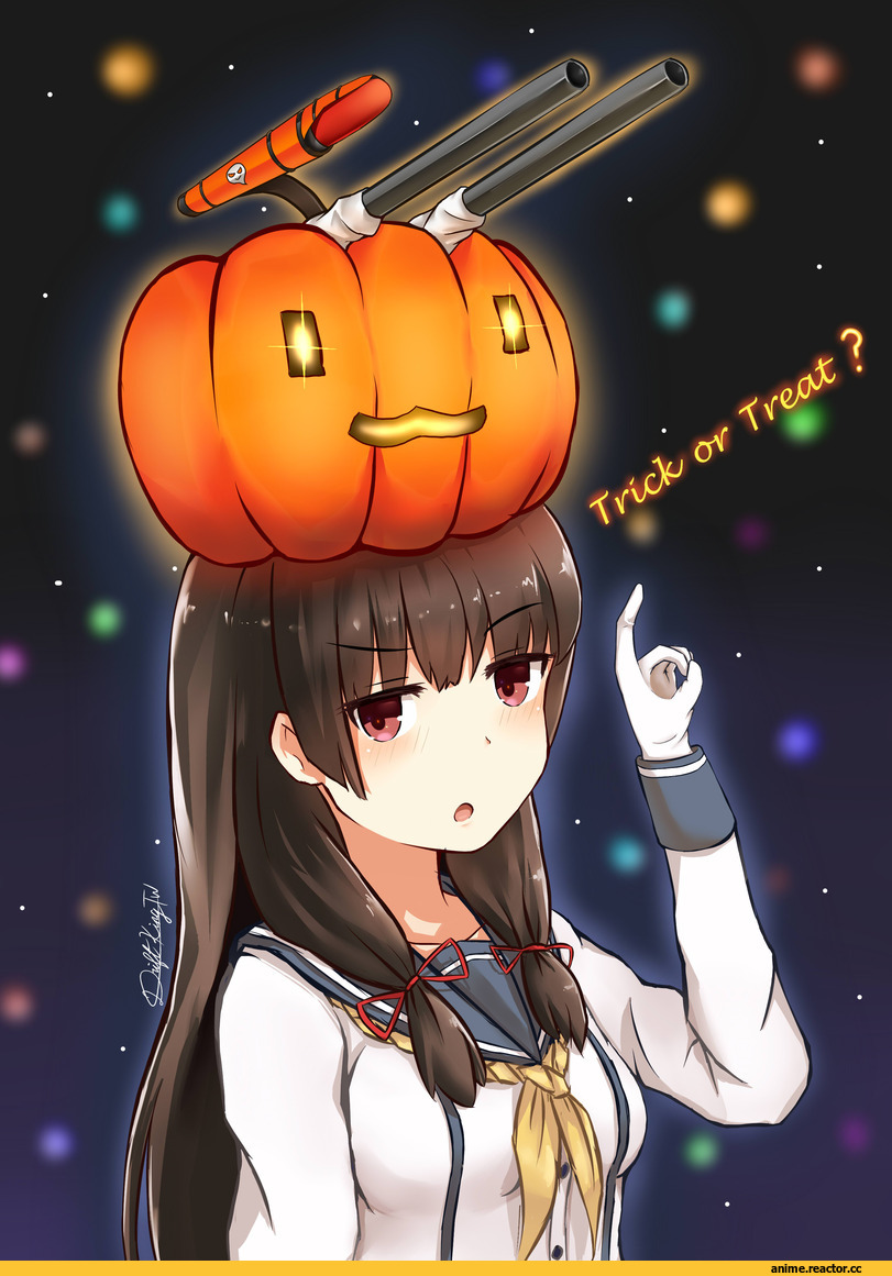 Isokaze (Kantai Collection), Kantai Collection, Anime Art, driftkingtw, Anime Halloween, Anime
