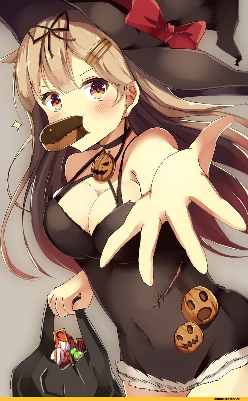 hinauri (nurupon), Yuudachi, Kantai Collection, Anime Halloween, Anime
