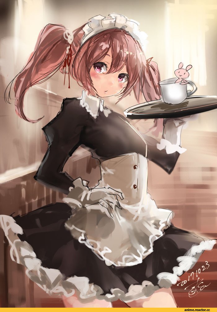 Maid, Kantai Collection, Sazanami (Kantai Collection), toka (marchlizard), Anime