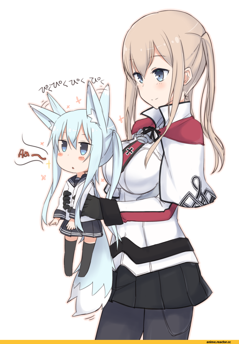 Kantai Collection, Hibiki (Kantai Collection), Graf Zeppelin, Animal Ears, Nonono (Mino), Anime