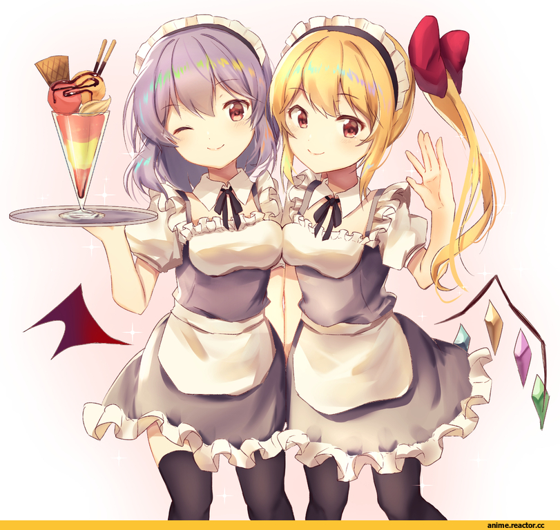 Remilia Scarlet, Touhou Project, Flandre Scarlet, Maid, neno (nenorium), Anime Art, Anime