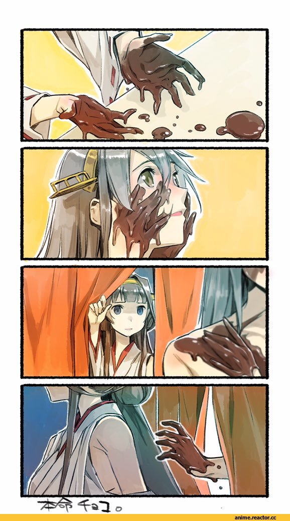 nonco, Haruna (Kantai Collection), Kantai Collection, Kongou (Kantai Collection), Кантай комиксы, Anime Комиксы, Anime