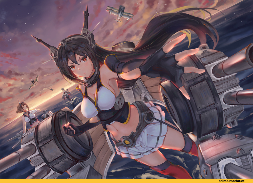 Graf Zeppelin, Kantai Collection, Mutsu, Nagato (Kantai Collection), chiwa (tsugumisky), Anime