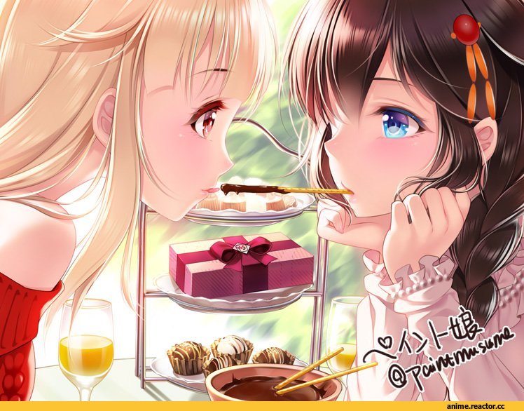 Kantai Collection, Shigure (Kantai Collection), yuudachi (kantai collection), Youqiniang, Anime Art, Pocky, Anime