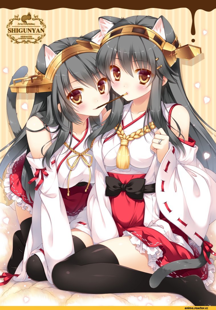 shigunyan, Pocky, Haruna (Kantai Collection), Kantai Collection, Anime