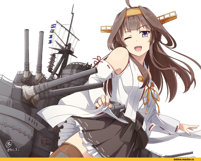 Tri, Anime Art, Kongou (Kantai Collection), Kantai Collection, Anime