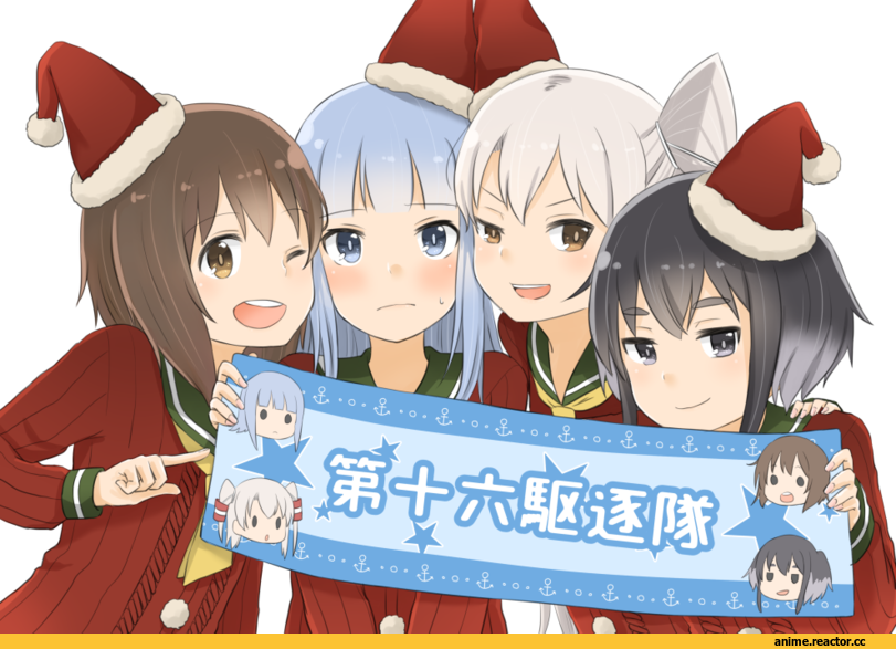 hamuzora, Amatsukaze (Kantai Collection), Kantai Collection, Hatsukaze, Tokitsukaze (Kantai Collection), Yukikaze, Anime Christmas, Anime